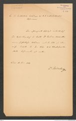 k.k. naturhistorisches Hofmuseum, Intendanzakten 1885-1896 (Hauer), Aktenzahl Z.421/1889, Seite 1
